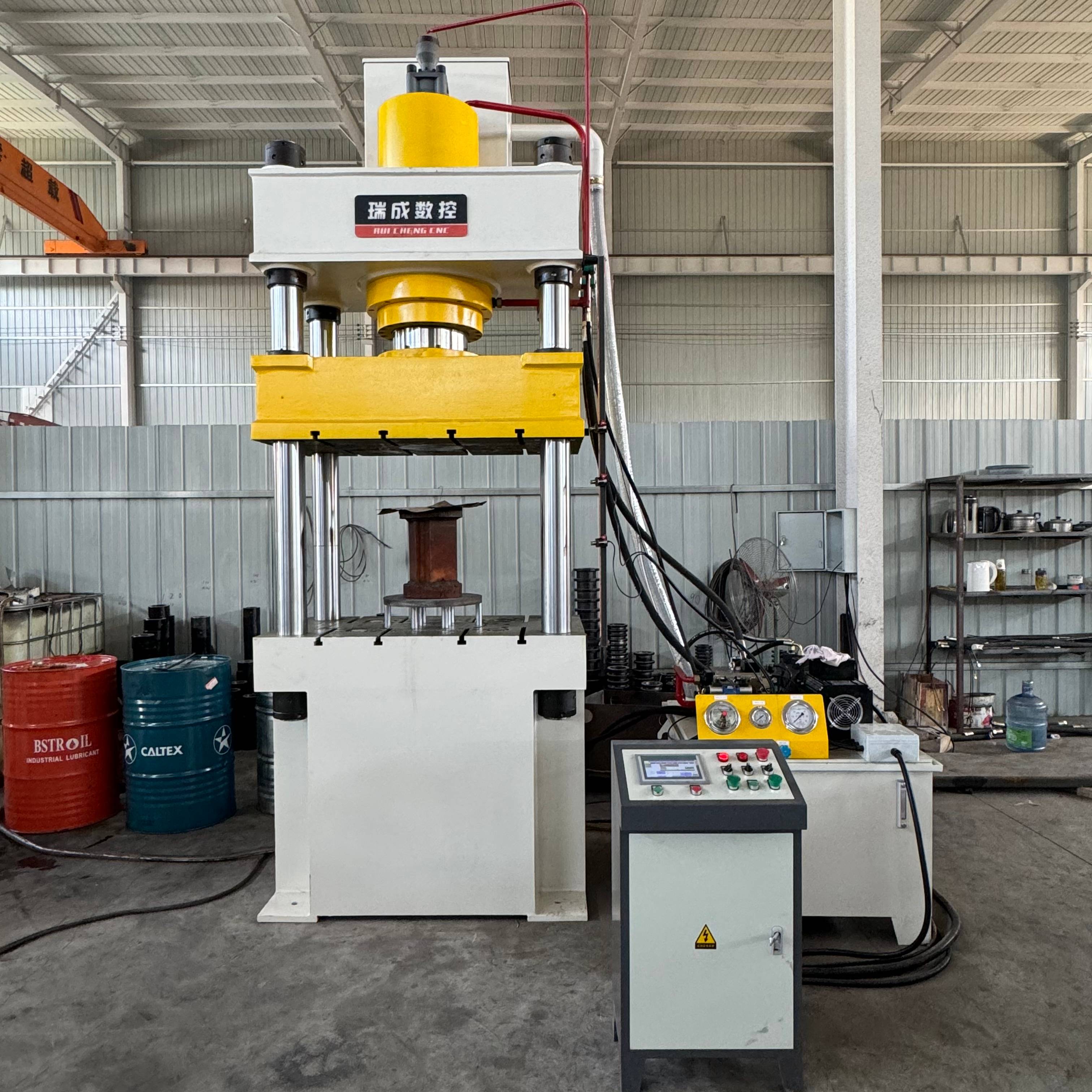 315噸三梁四柱液壓機多桿頂出 315噸拉伸壓力機帶plc 315T油壓機